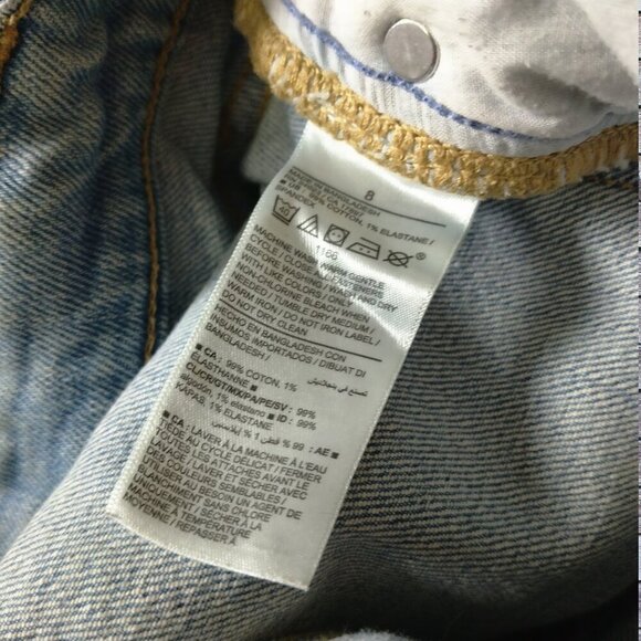 Old Navy Flare Women's Size 8 Raw Hem Light Blue Denim Jeans READ - Picture 7 of 7